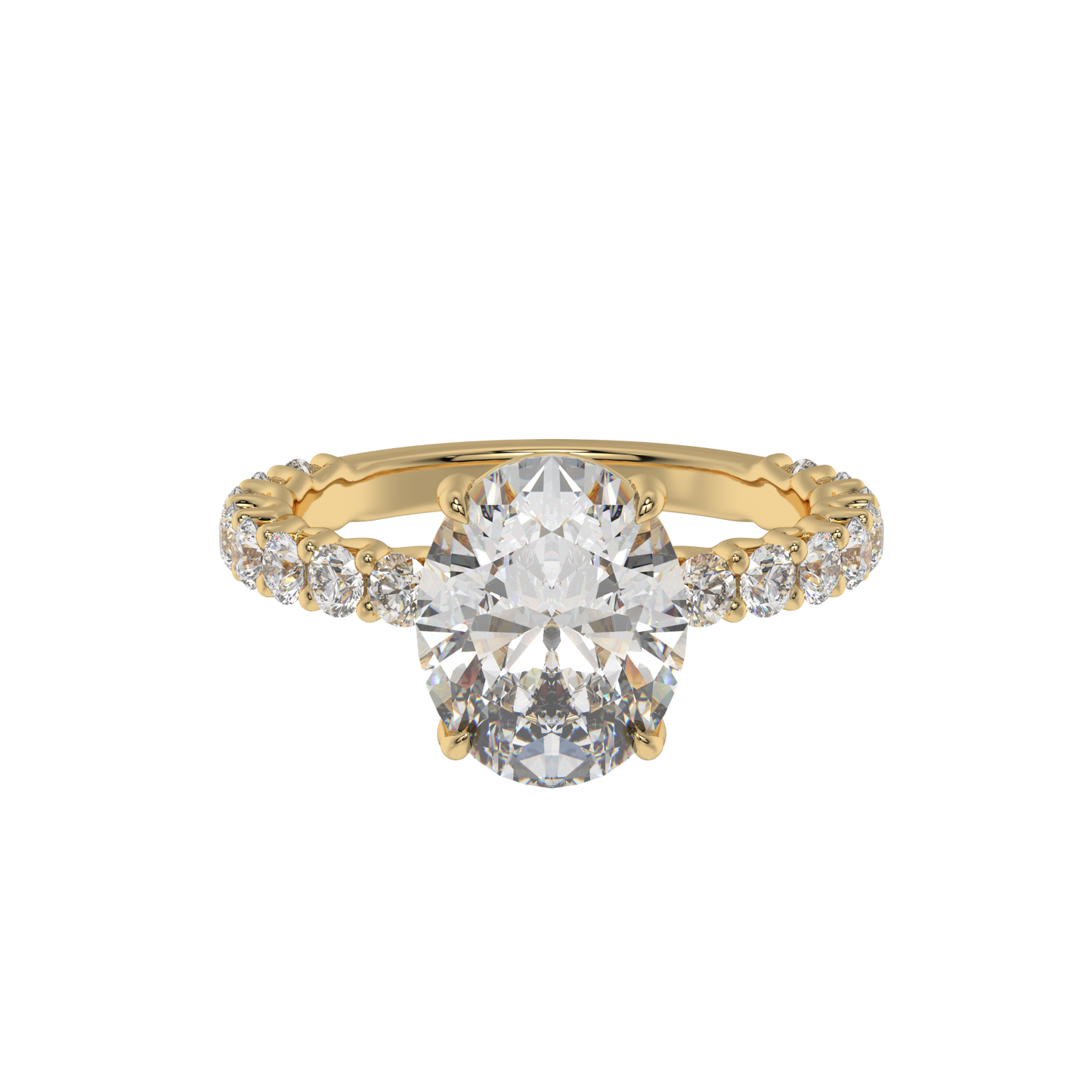 Eternal Bloom Oval Halo Ring - Caratlink