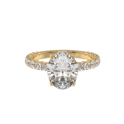 Eternal Bloom Oval Halo Ring - Caratlink