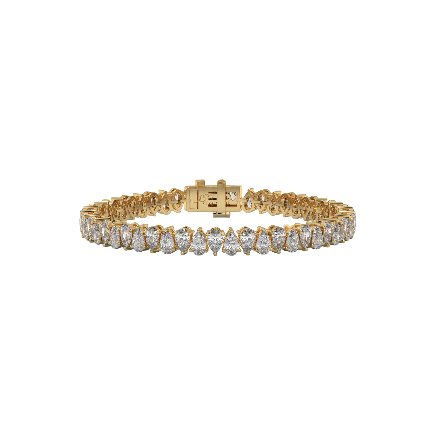 Pear Elegance Diamond  Tennis Bracelet Caratlink