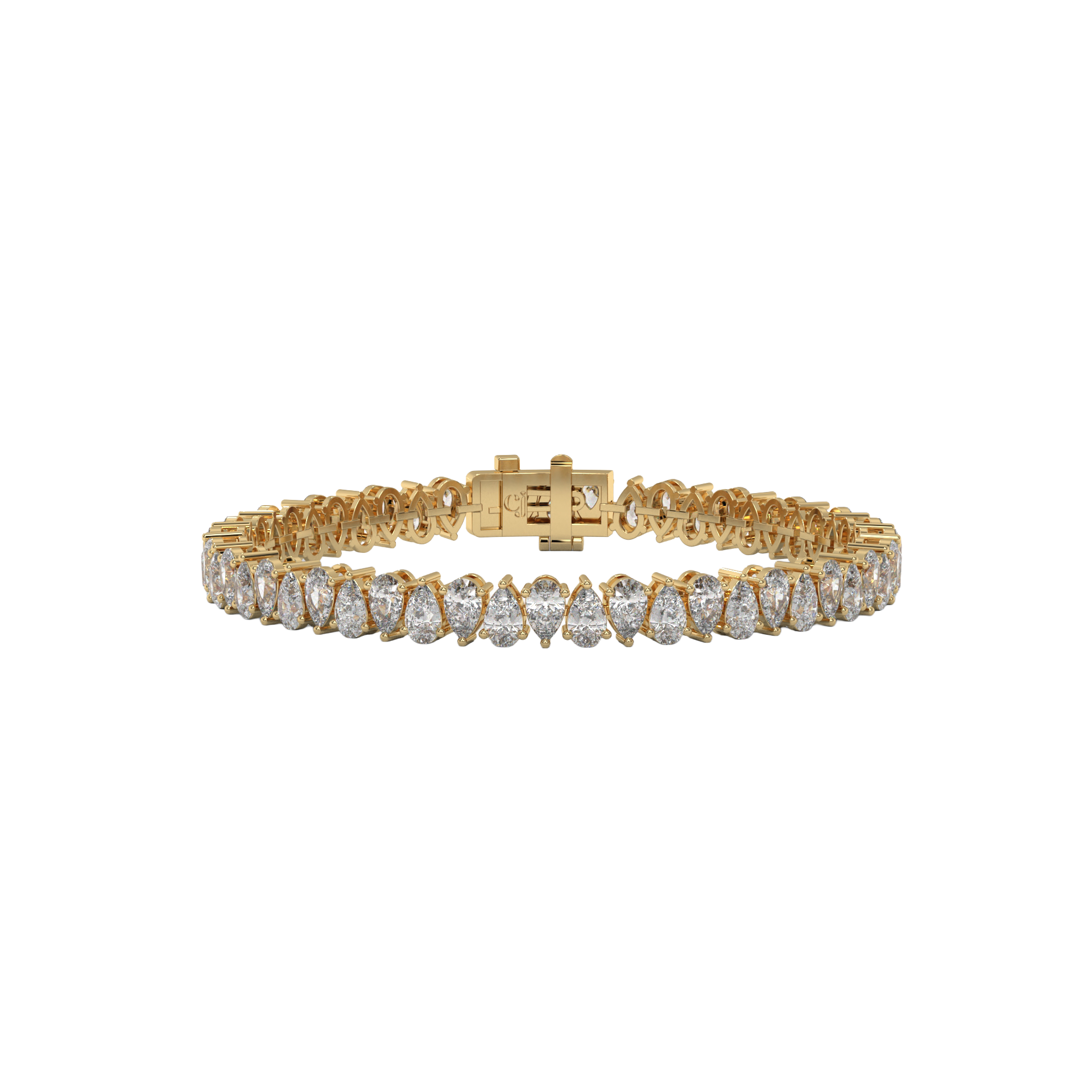 Pear Elegance Diamond  Tennis Bracelet Caratlink