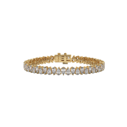 Pear Elegance Diamond  Tennis Bracelet Caratlink