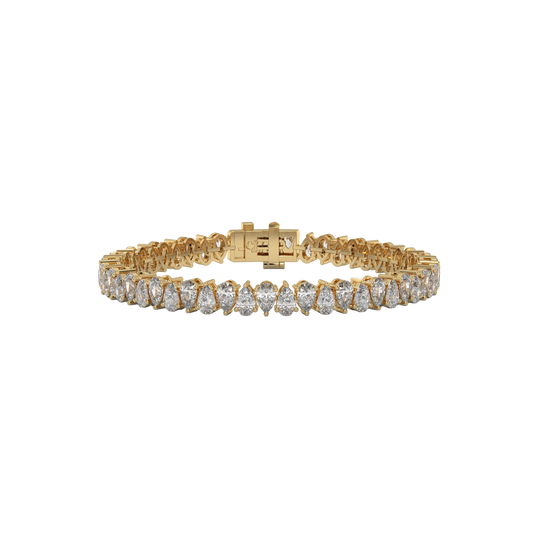 Pear Elegance Diamond  Tennis Bracelet