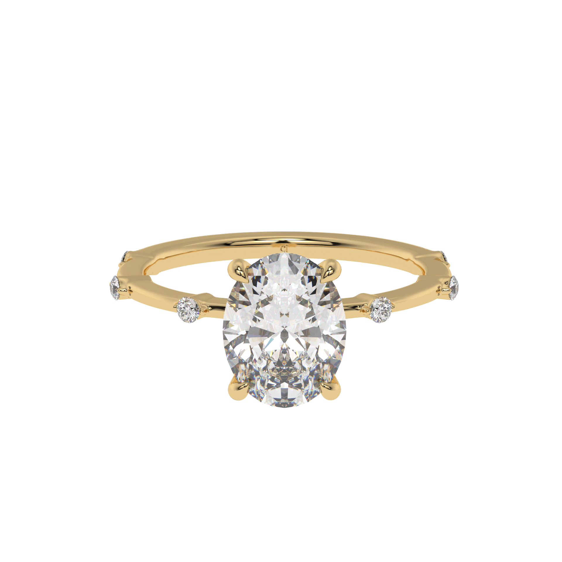 Luminous Charm Oval Solitaire Ring - Caratlink