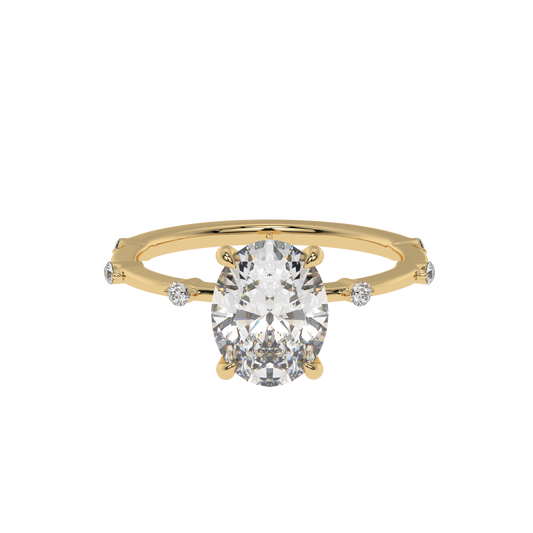 Luminous Charm Oval Solitaire Ring - Caratlink