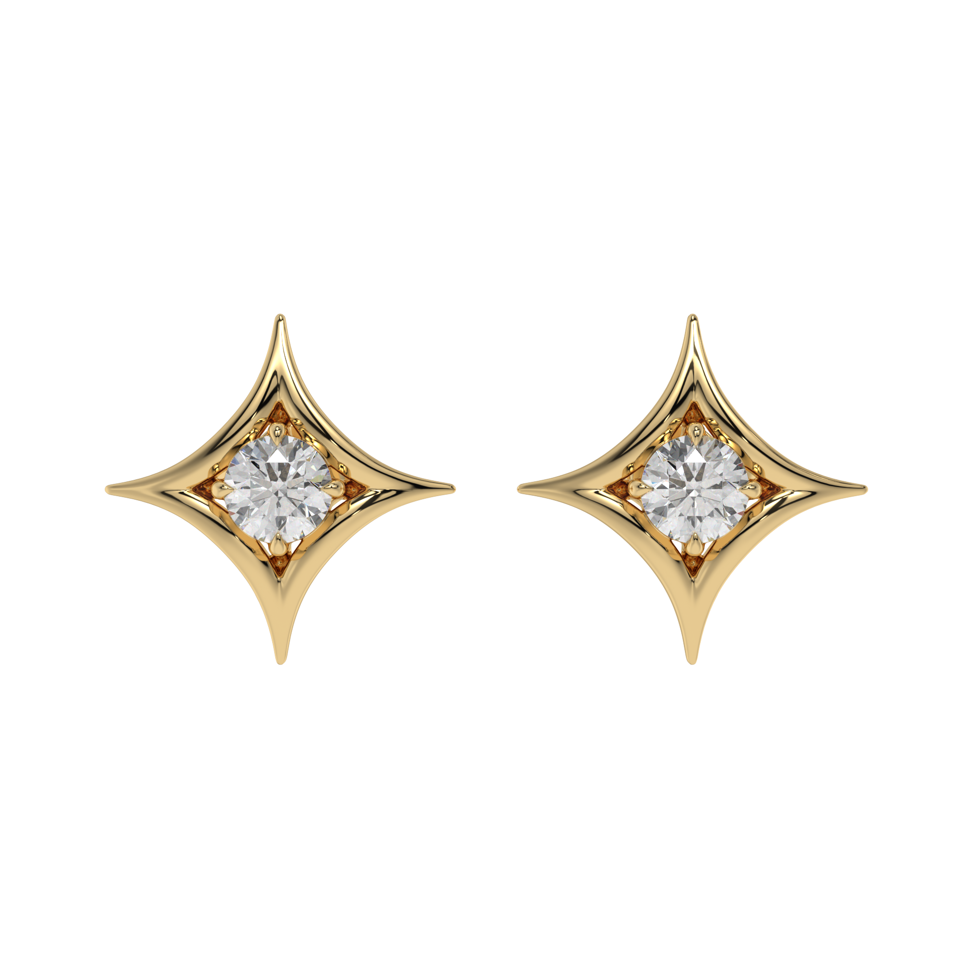 Starlight Solitaire Studs CaratLink
