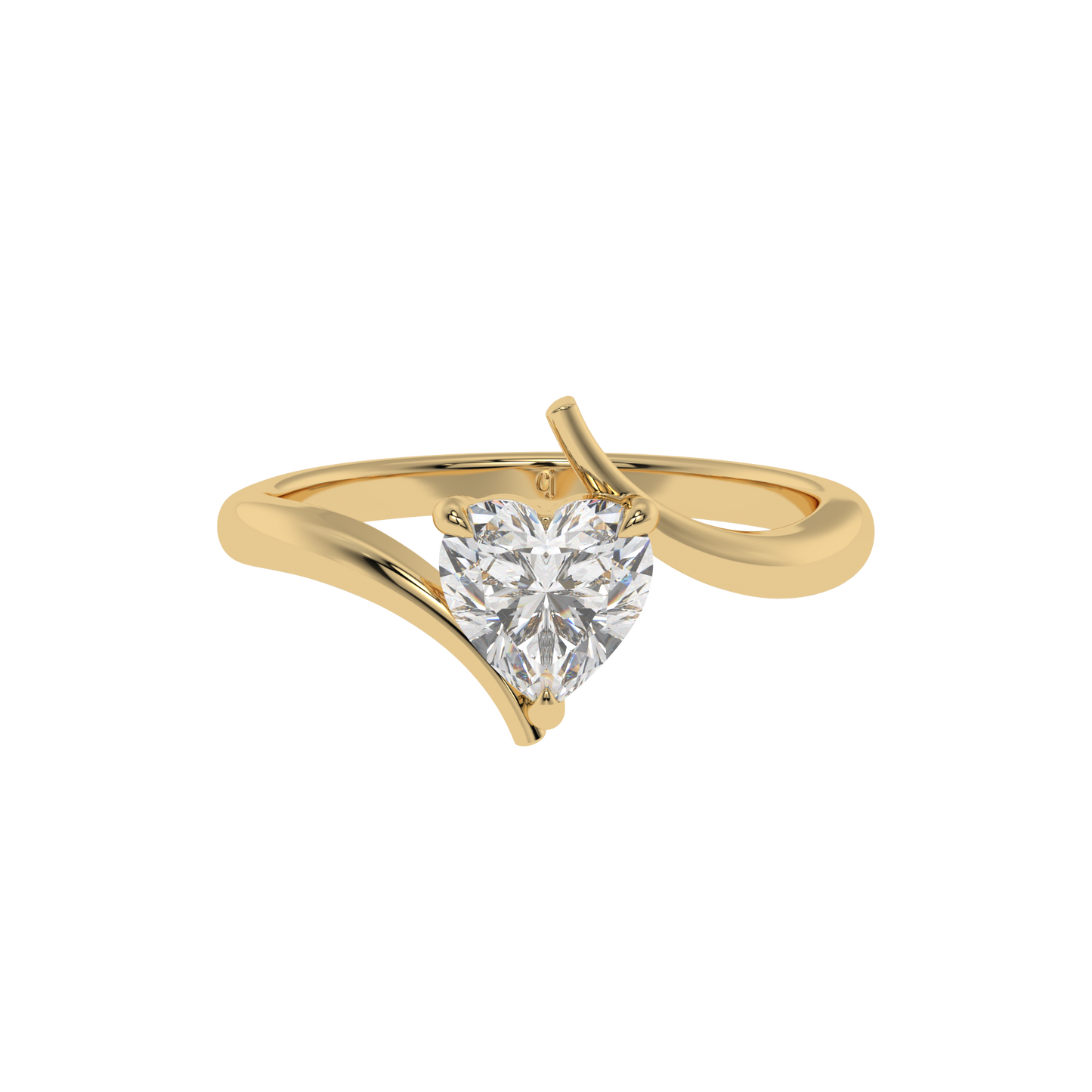 Heart Embrace Solitaire Ring - Caratlink