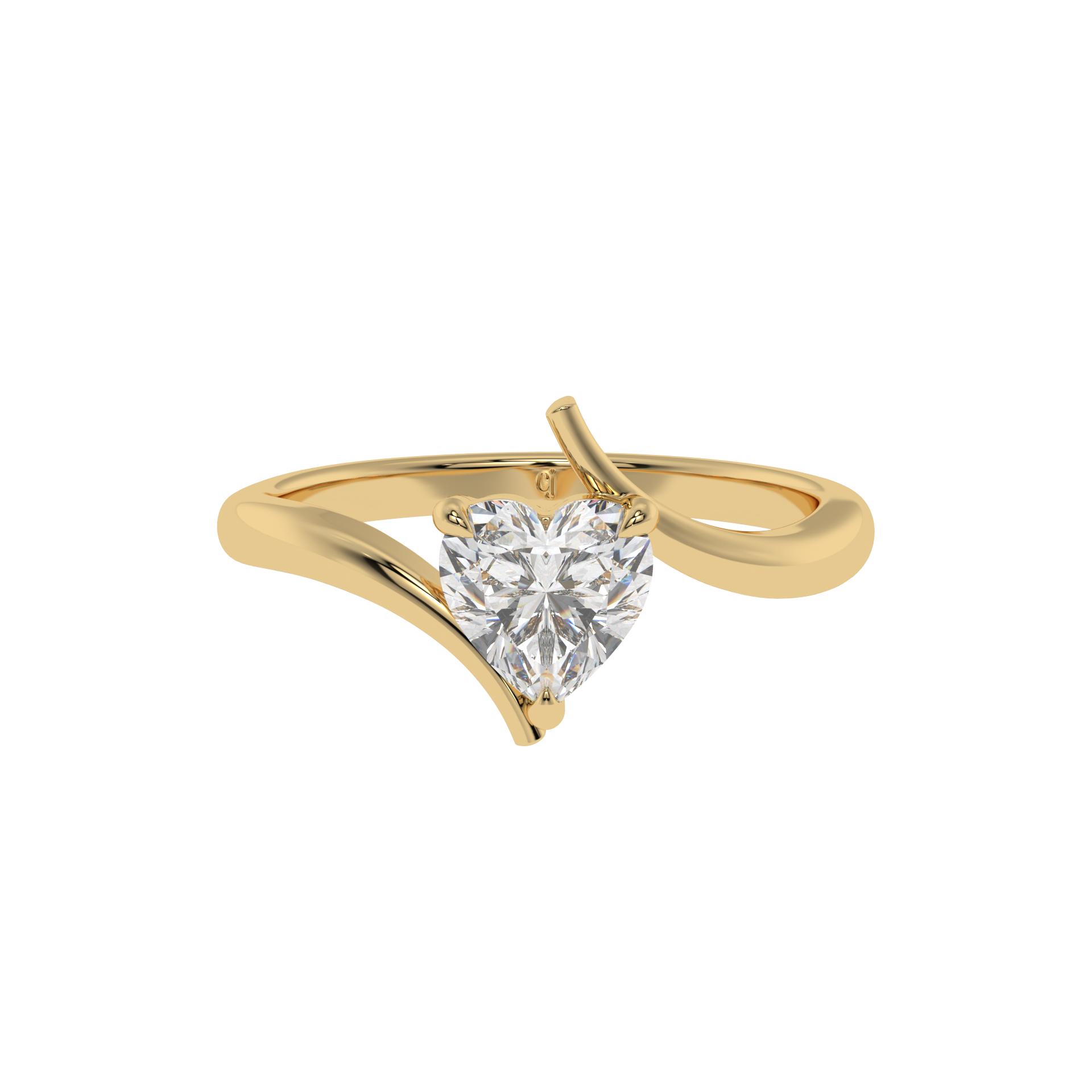 Heart Embrace Solitaire Ring - Caratlink