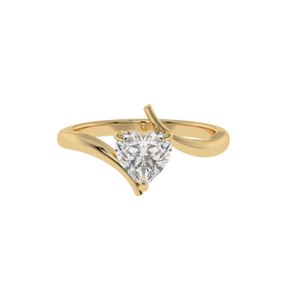 Heart Embrace Solitaire Ring - Caratlink