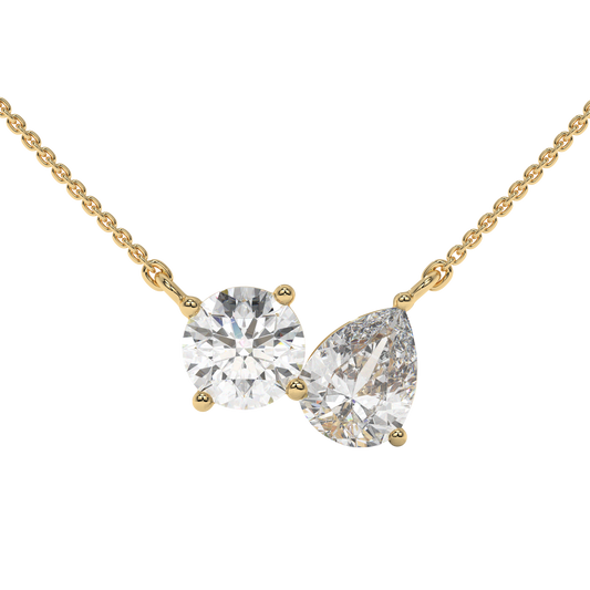 Twin Spark Pendant Necklace