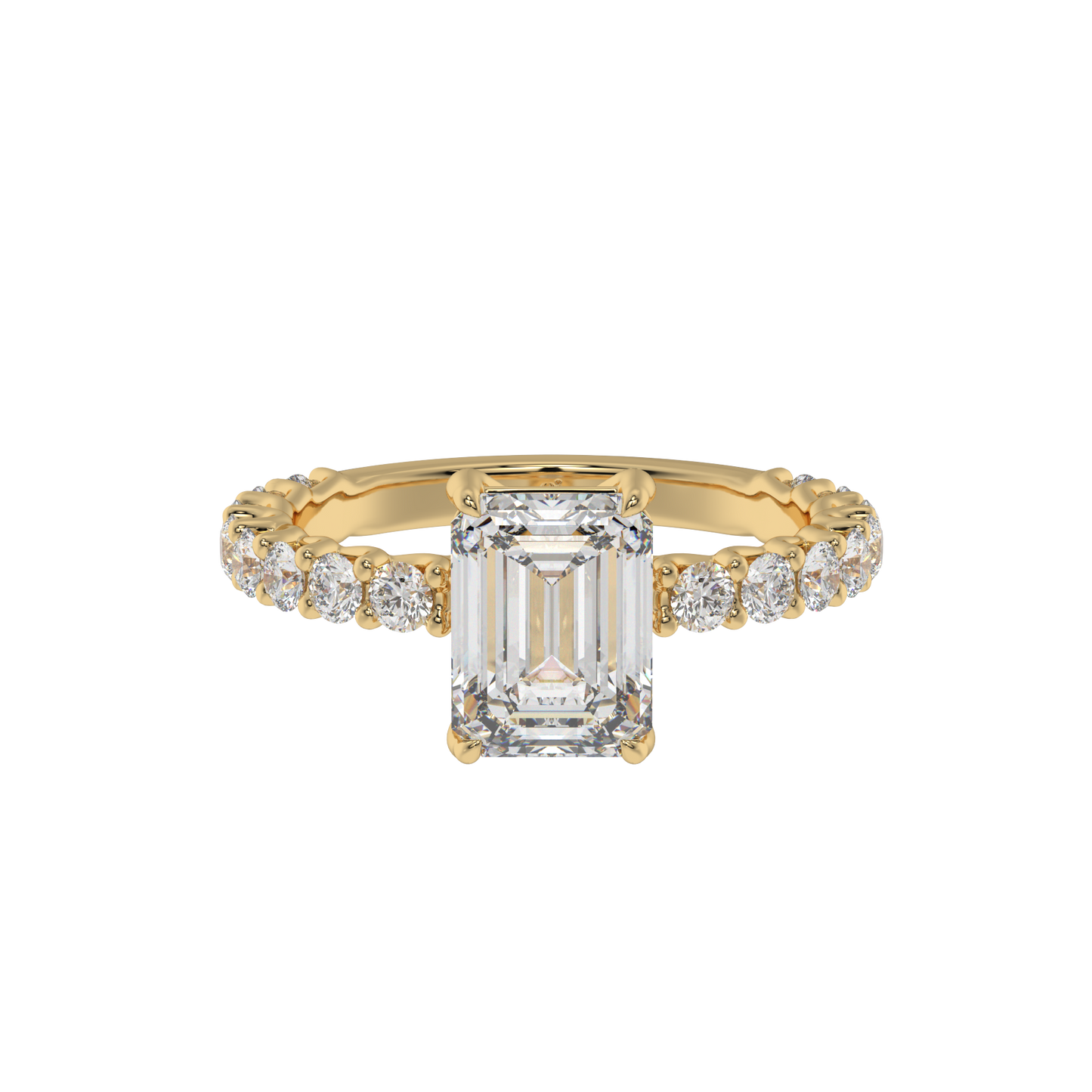 Eternal Spark Emerald Halo Ring - Caratlink