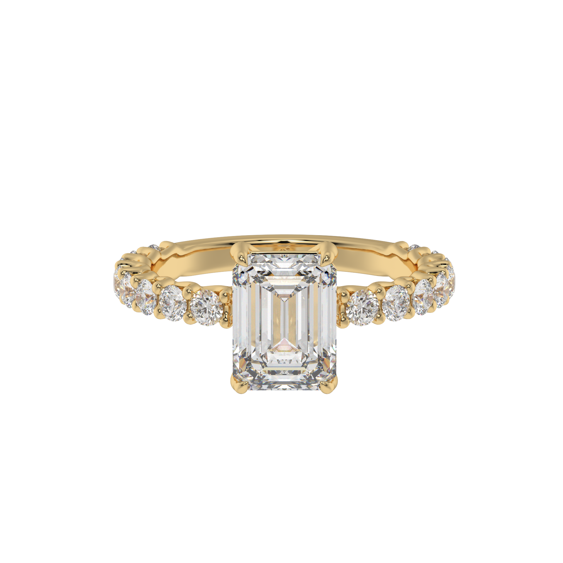 Eternal Spark Emerald Halo Ring - Caratlink