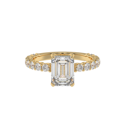 Eternal Spark Emerald Halo Ring - Caratlink