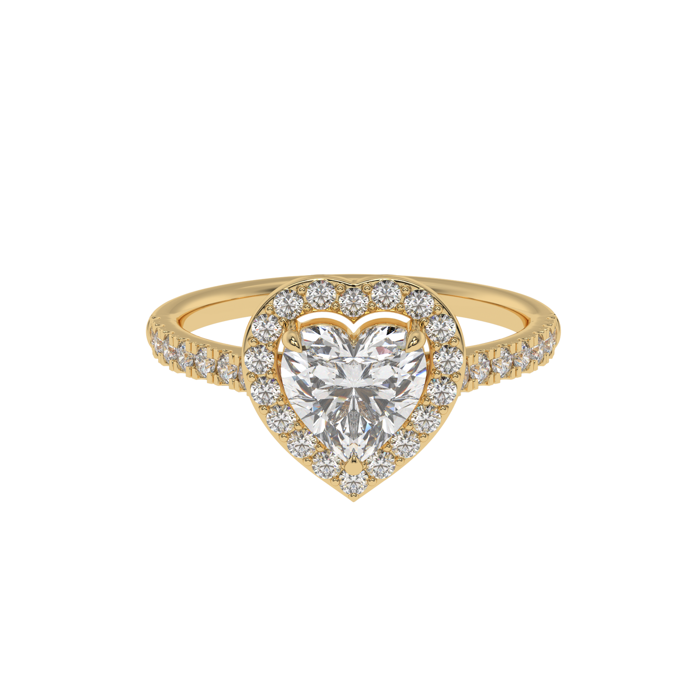 Eternal Love Heart Halo Ring - Caratlink