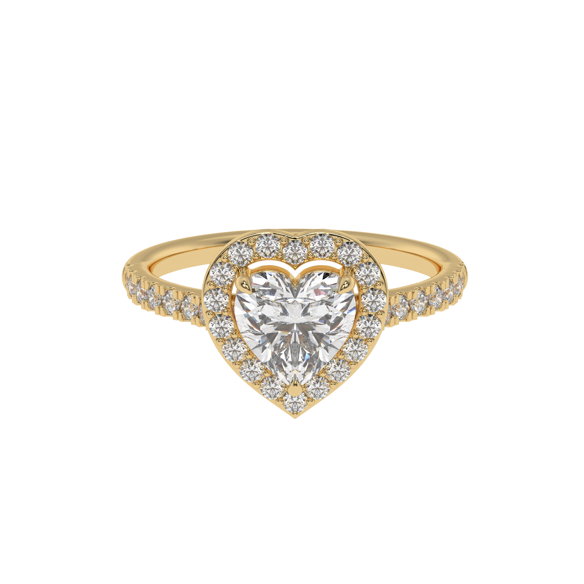 Eternal Love Heart Halo Ring - Caratlink