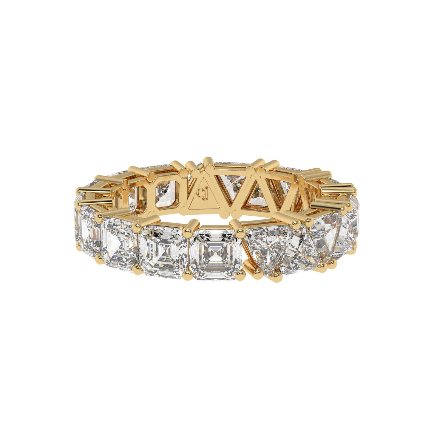 Luxe Asscher-Trillion Eternity Band Caratlink