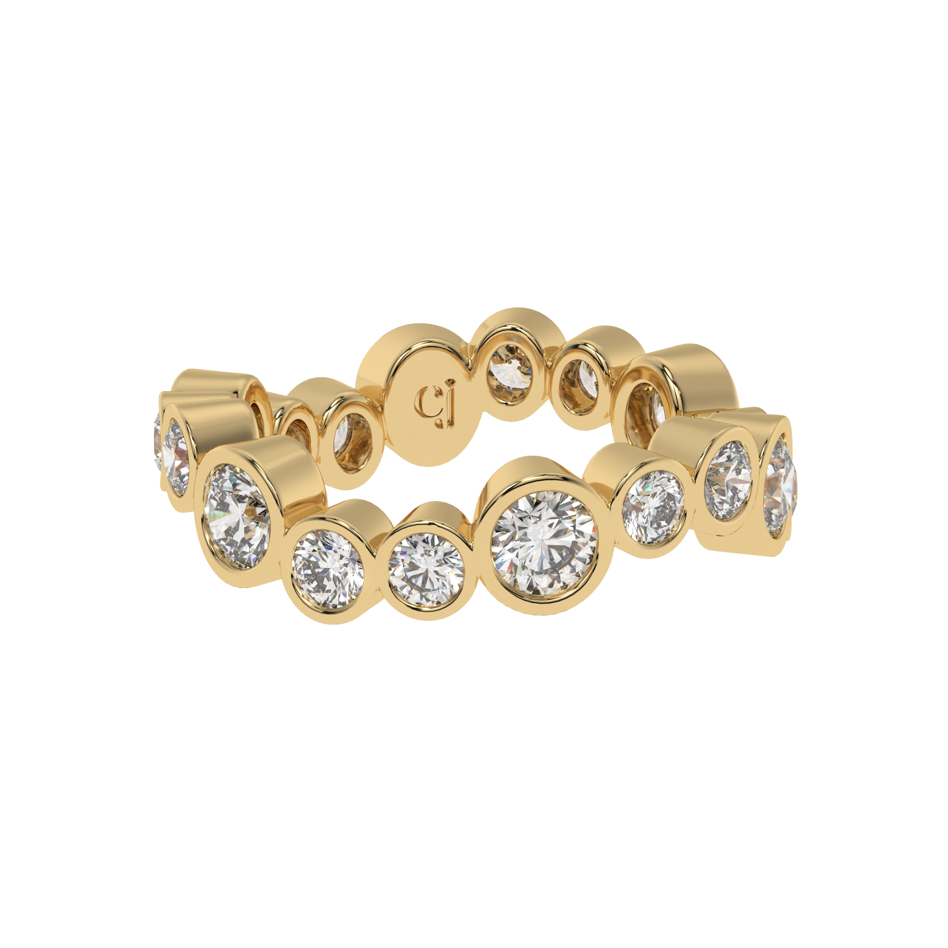 Celeste Bezel Diamond Band Caratlink