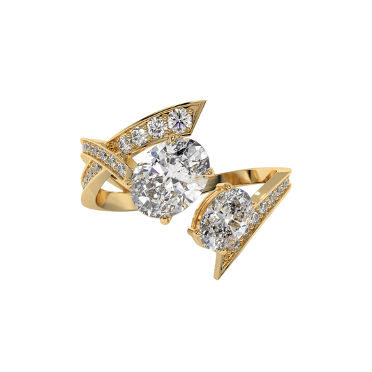 Radiant Dual Spark Diamond Ring