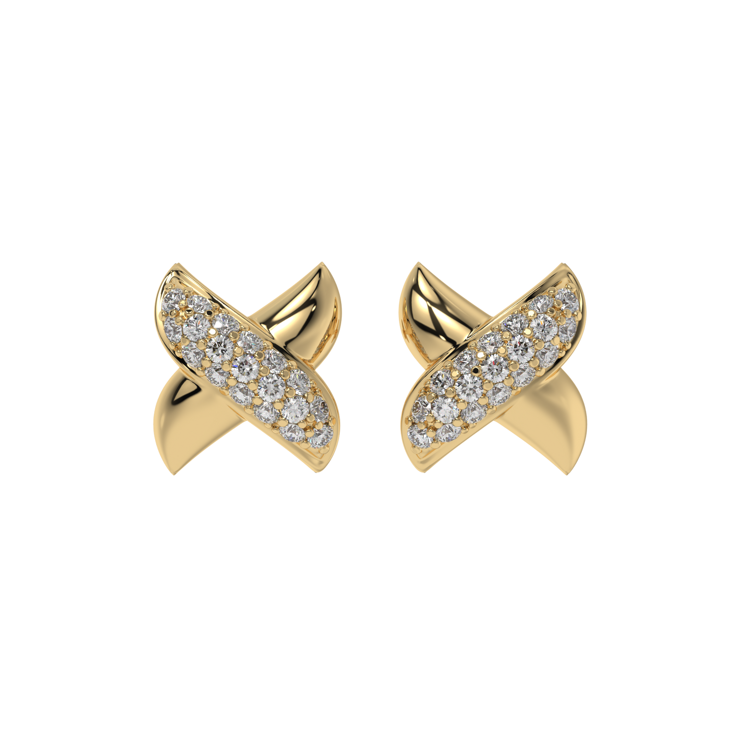 Crystal Crossover Studs CaratLink