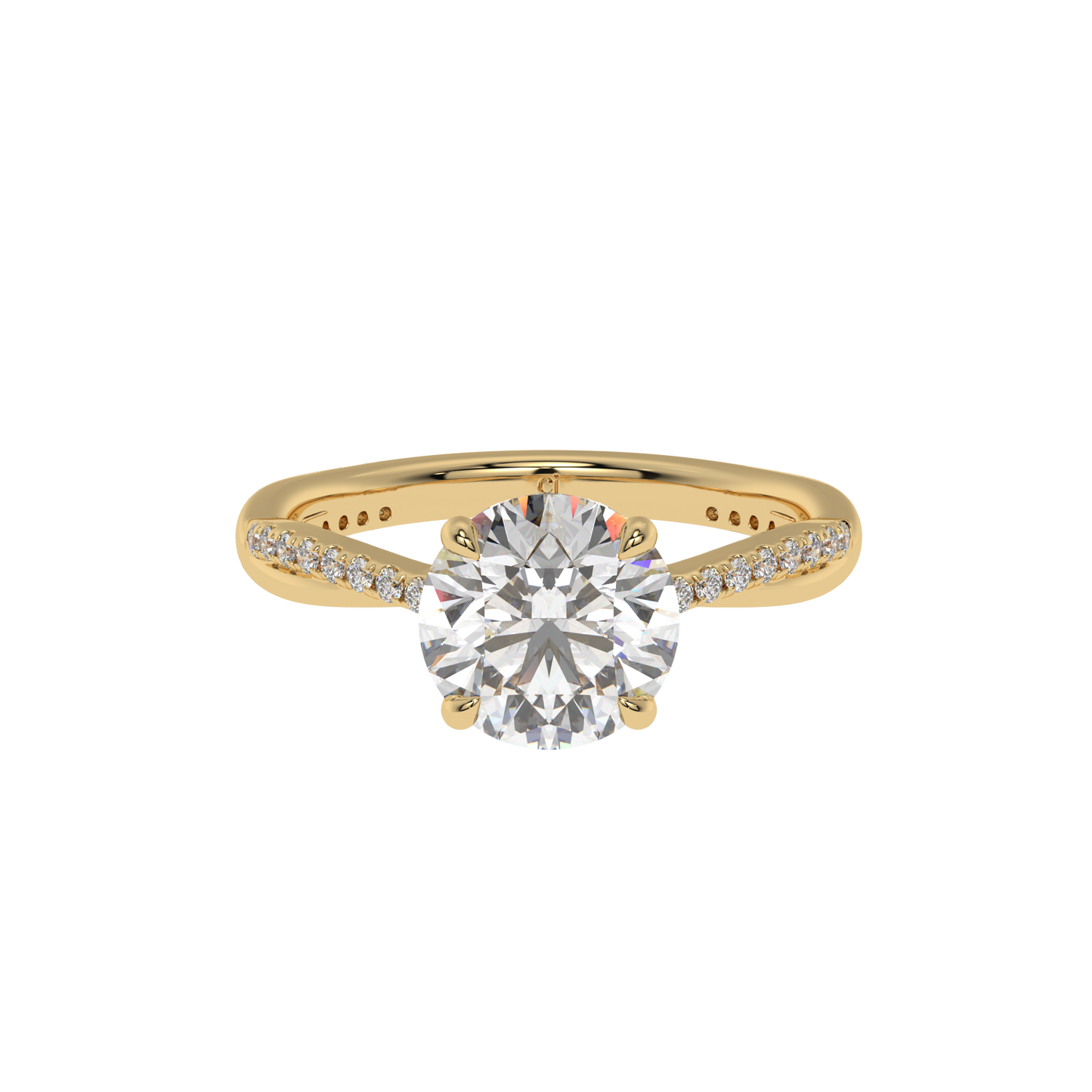 Serene Twist Solitaire Ring - Caratlink