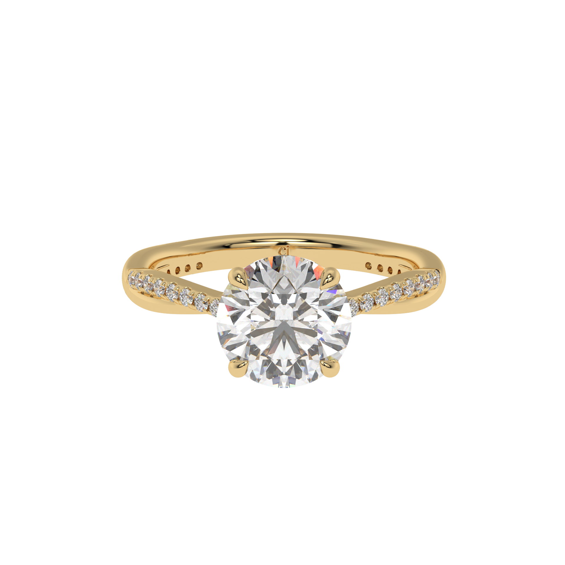 Serene Twist Solitaire Ring - Caratlink