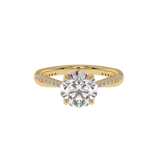 Serene Twist Solitaire Ring - Caratlink