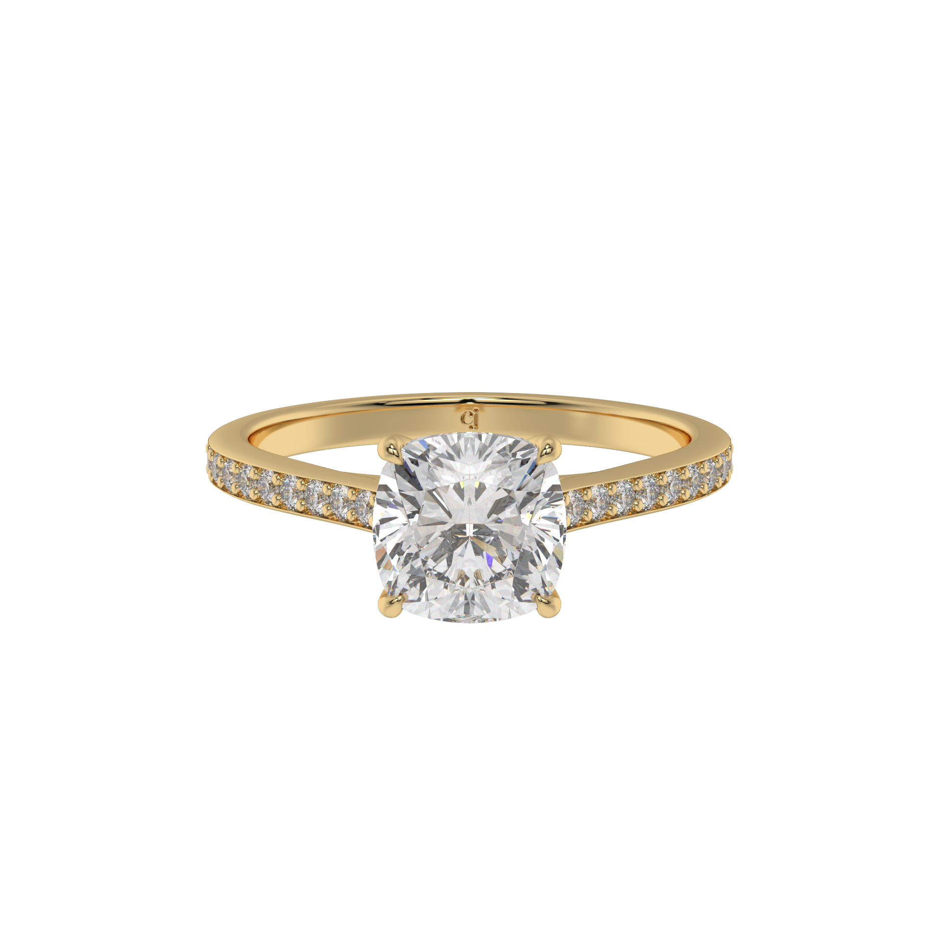Radiant Grace Cushion Solitaire Ring - Caratlink