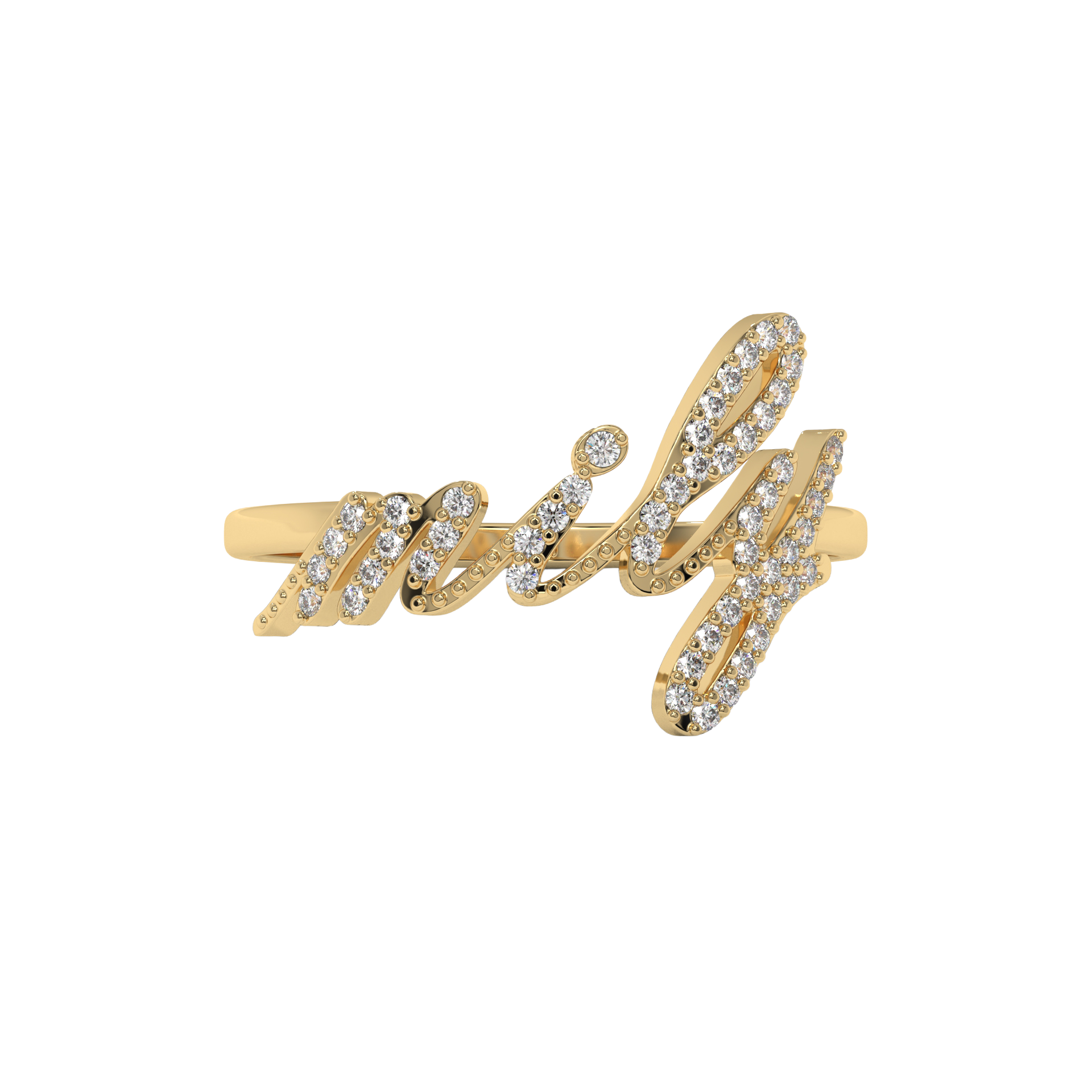 Wifey Script Diamond Ring CaratLink