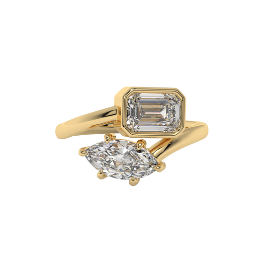 Marquise & Emerald Harmony Ring