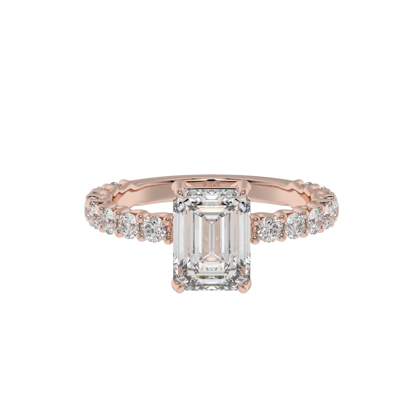 Eternal Spark Emerald Halo Ring - Caratlink