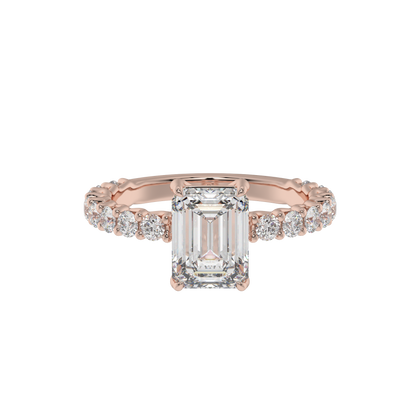 Eternal Spark Emerald Halo Ring - Caratlink