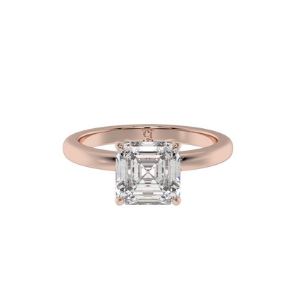 Royal Blossom Asscher Solitaire Ring - Caratlink