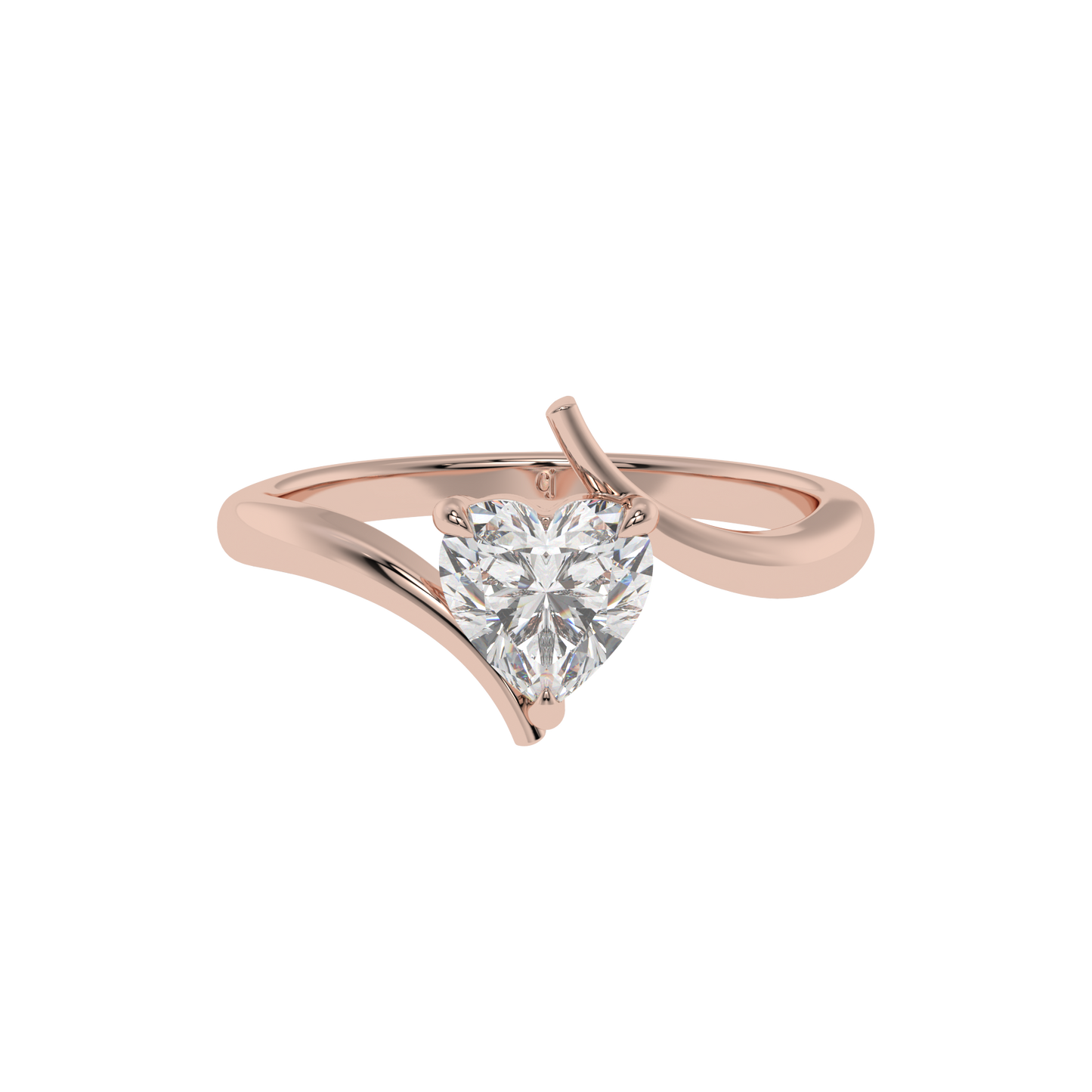 Heart Embrace Solitaire Ring - Caratlink