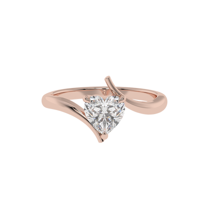 Heart Embrace Solitaire Ring - Caratlink