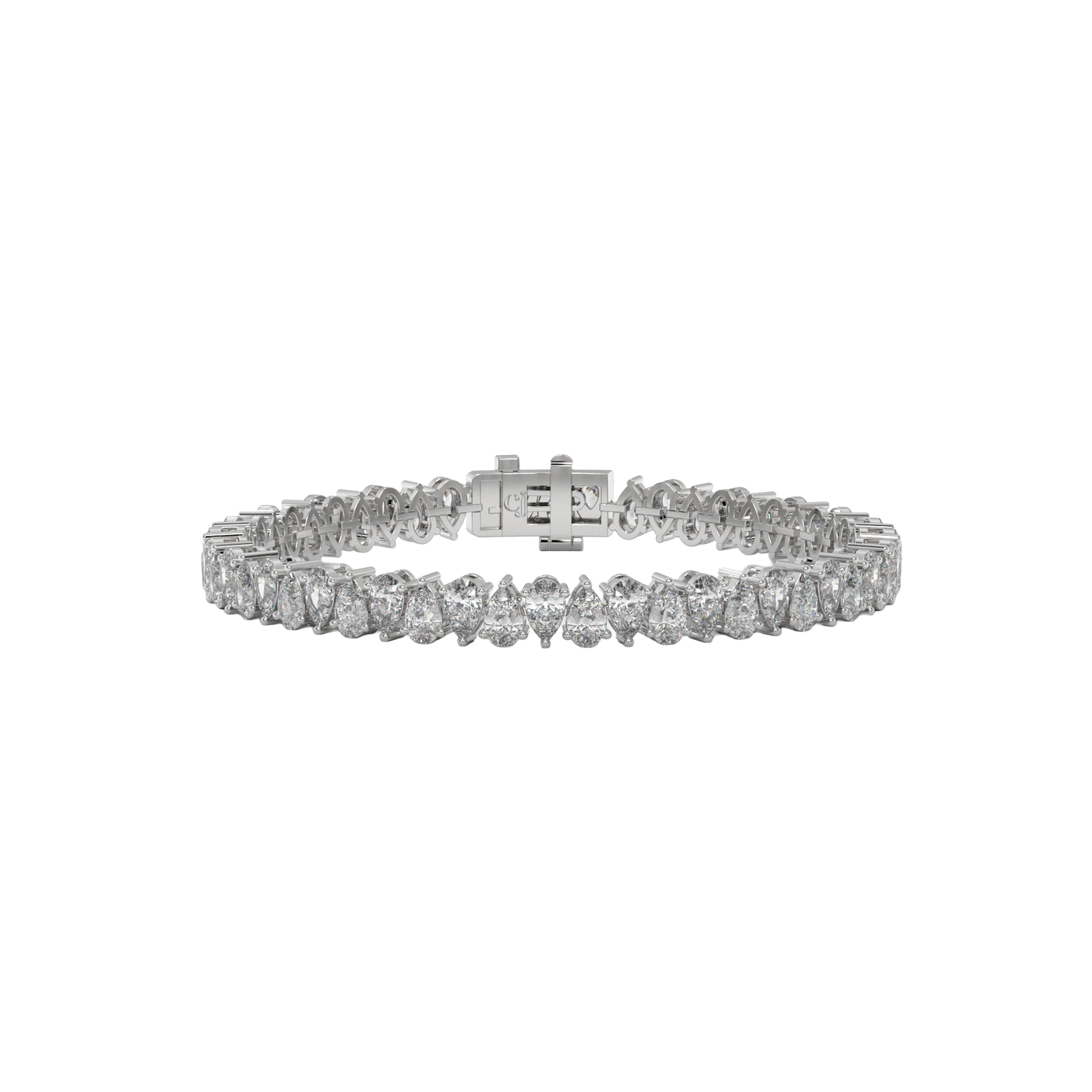 Pear Elegance Diamond  Tennis Bracelet Caratlink