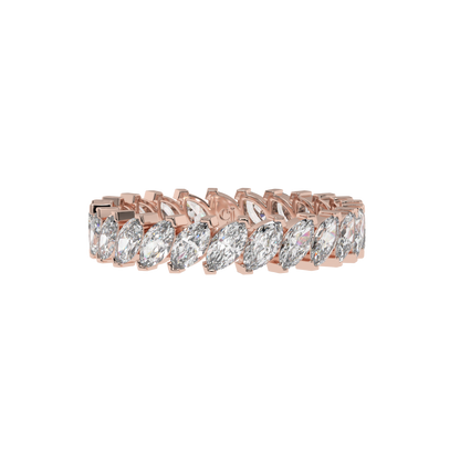 Eternal Emerald & Oval Diamond Eternity Ring Caratlink