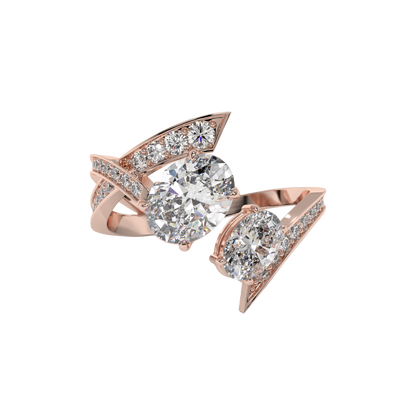 Radiant Dual Spark Diamond Ring Caratlink
