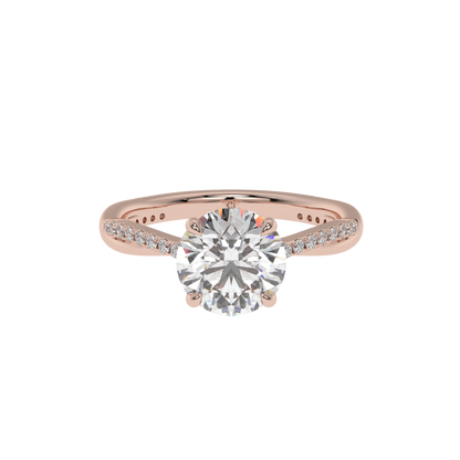 Serene Twist Solitaire Ring - Caratlink