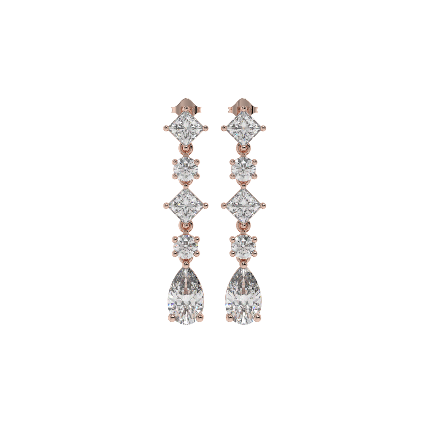 Cocktail Diamond Drop Earrings Caratlink