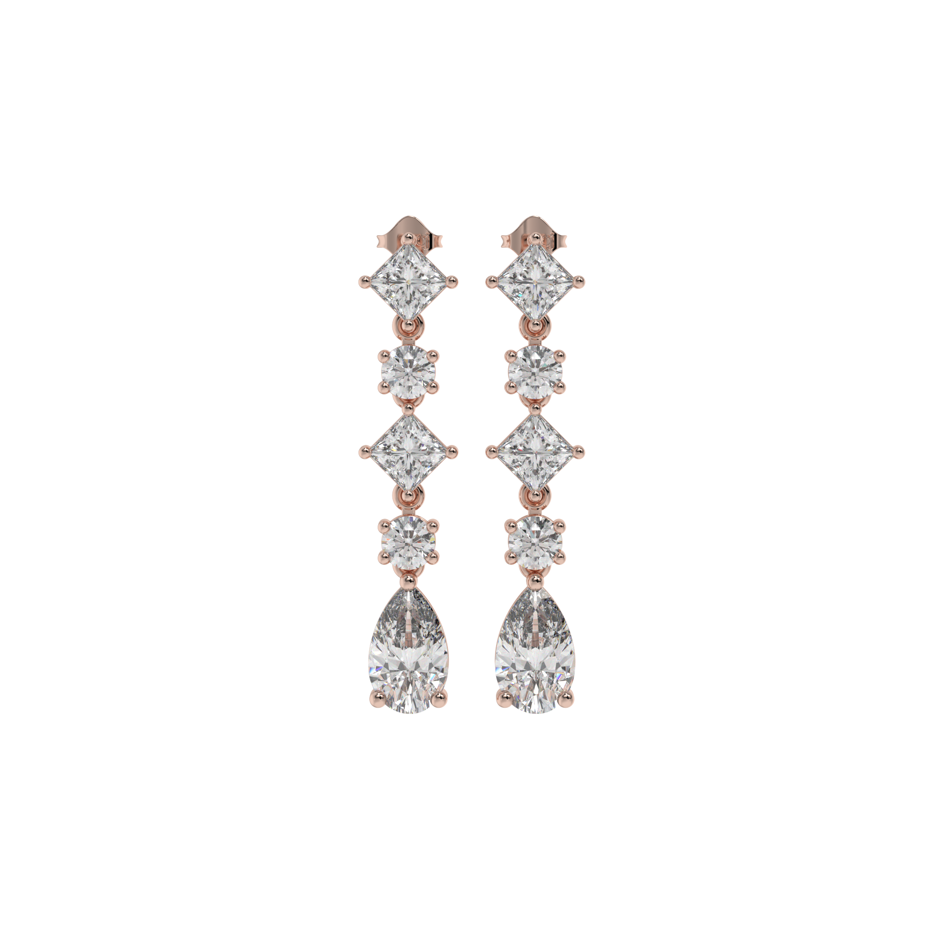 Cocktail Diamond Drop Earrings Caratlink
