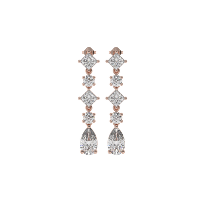 Cocktail Diamond Drop Earrings Caratlink