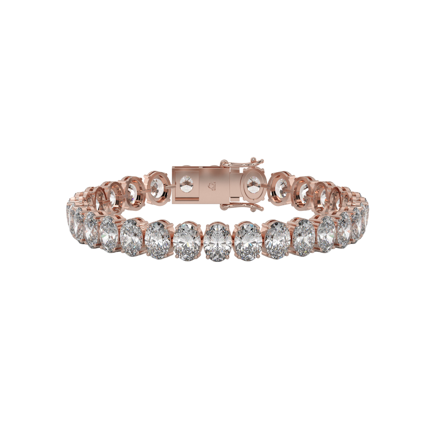 Classic Oval Diamond Tennis Bracelet Caratlink