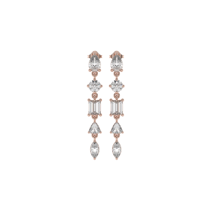 Multi-Shape Diamond Drop Earrings Caratlink