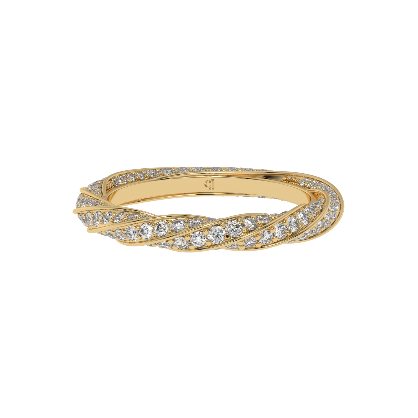 Infinity Criss-Cross Diamond Band