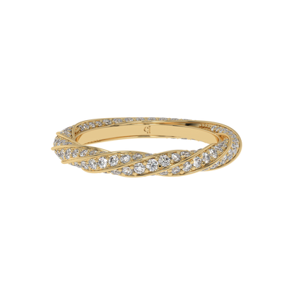 Infinity Criss-Cross Diamond Band