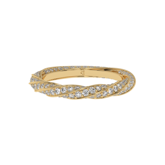 Infinity Criss-Cross Diamond Band
