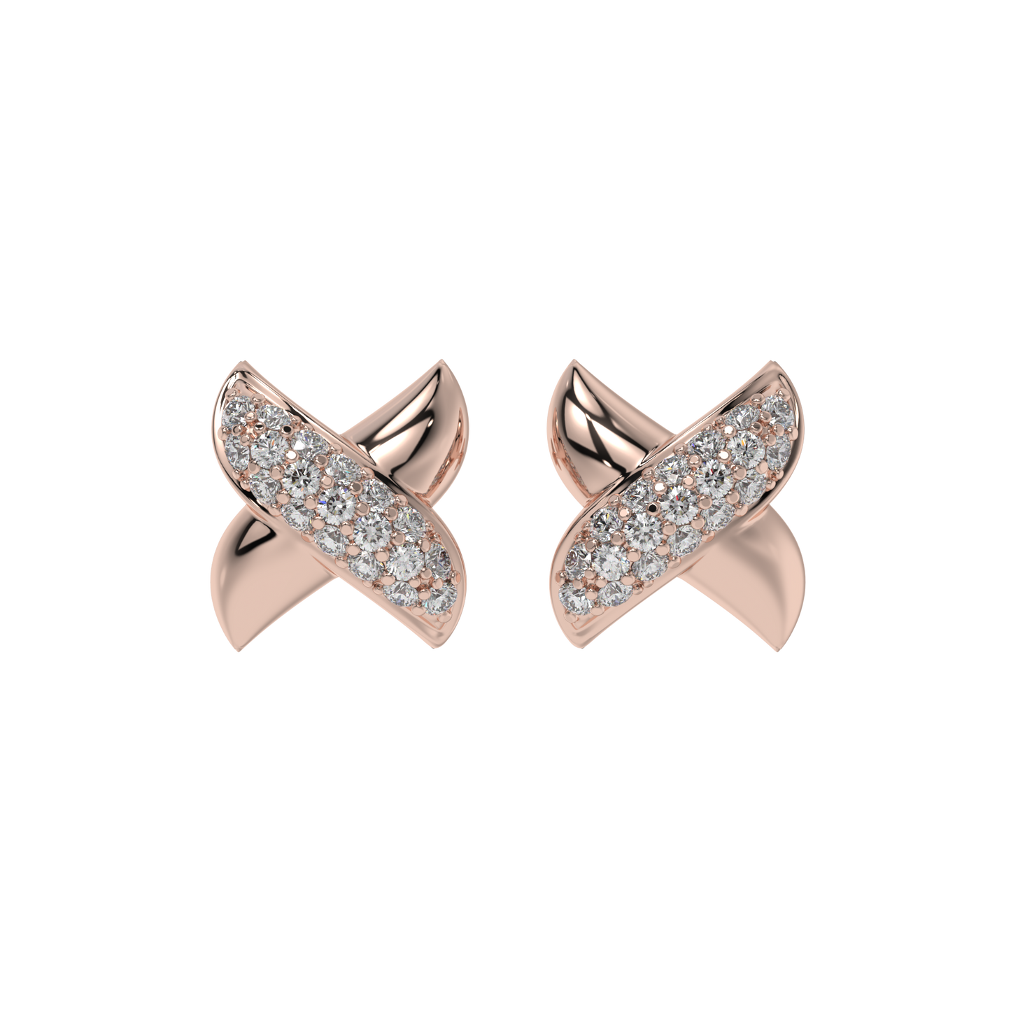 Crystal Crossover Studs CaratLink