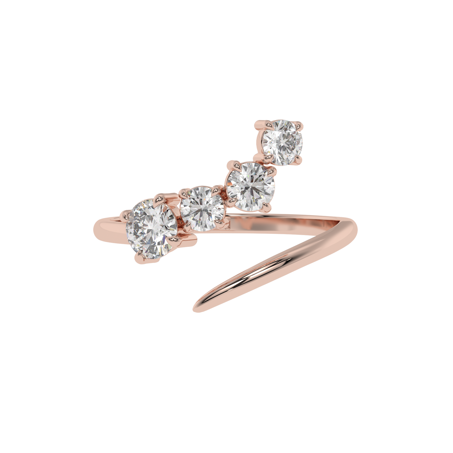 Serena Curve Diamond Wrap Ring Caratlink