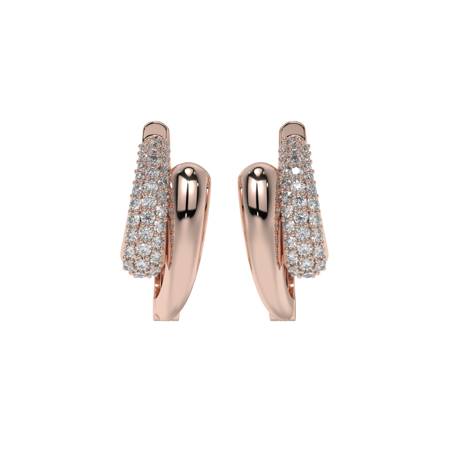 Diamond Accent Sculpted Huggies Caratlink