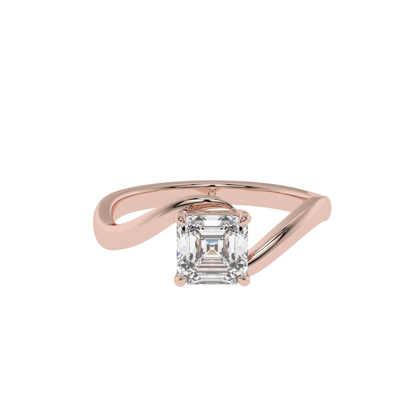 Timeless Twist Asscher Solitaire Ring - Caratlink