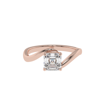 Timeless Twist Asscher Solitaire Ring - Caratlink